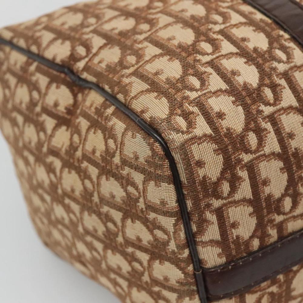 Christian Dior Trotter Canvas Boston Bag Brown Gold Auth 117863 - Picture 14 of 16